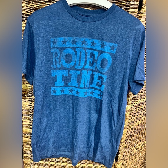 Rodeo Time Tops - Rodeo Time- Dale Brisby- Large, Women’s‎ Blue Shirt